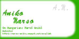aniko marso business card